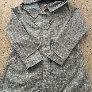 Merona Light Blue Geometric Hooded Jacket